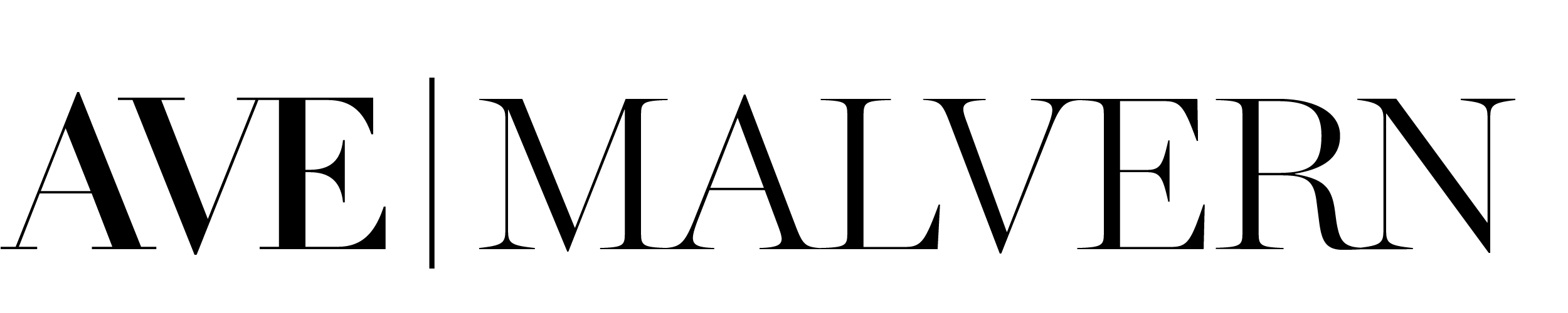 The image shows the text "AVE MALVERN" in a large, bold font.